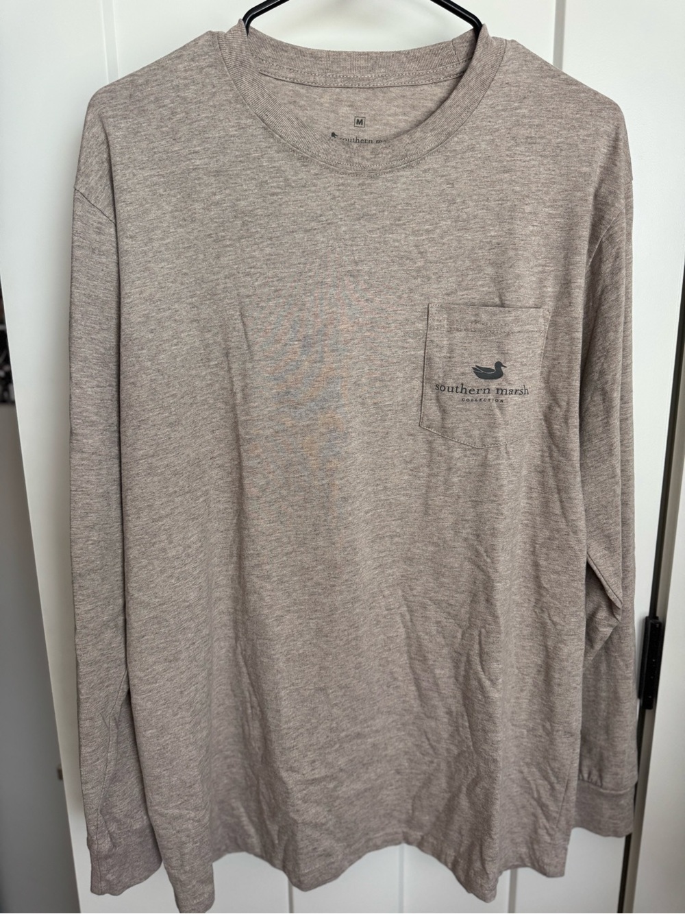Southern Marsh Men's Long-Sleeve Pocket Tee — Heather Taupe